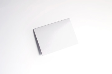 Blank Invitation, greeting cards isolated on white to  showcase your design presentation
