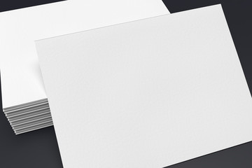 Blank business cards, Empty business card mock up, Branding template, White paper business card.