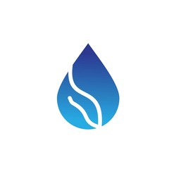 Water drop logo design with modern concept