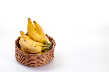 background; banana; closeup; diet; food; fresh; healthy; macro; ripe; tropical; yellow; white;...