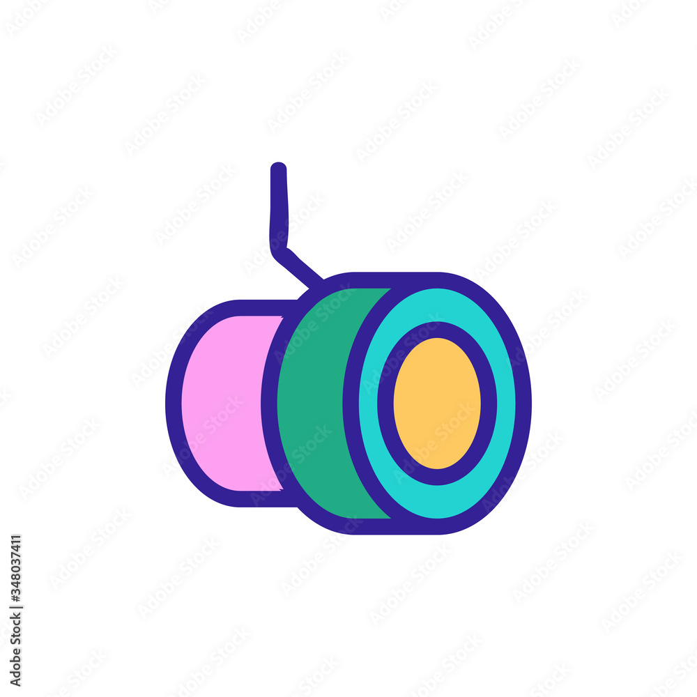 Poster round built in floodlight icon vector. round built in floodlight sign. color symbol illustration