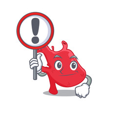 An icon of heart cartoon design style with a sign board