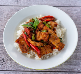 Thai Style Pork on Rice 