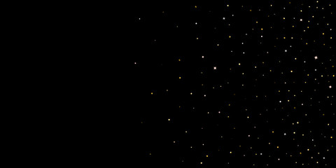 Gold Glitter Stars. Luxury Shiny Confetti.