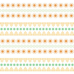 Unique Colorful ornament on embroidery design for bedroom decorative.