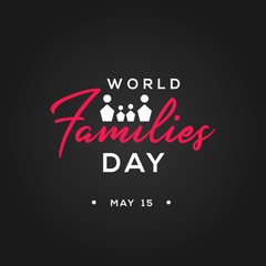 World Families Day Vector Design Illustration