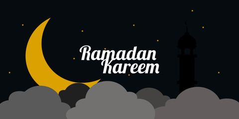 Ramadan Kareem Eid Mubarak Vector Illustration