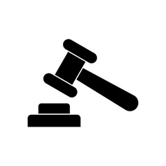 law icon hammer vector