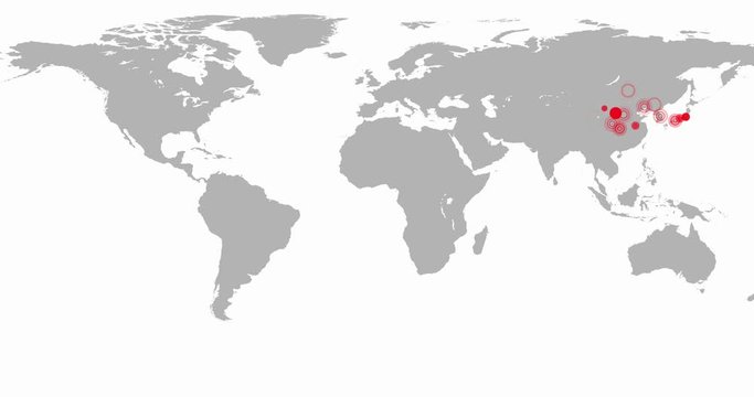 World map corona virus on 2020.
