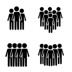 Person people group icon. Social communication personages images on a white background. Vector illustration. Stock Photo.