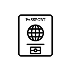 Passport Icon Design Vector Template