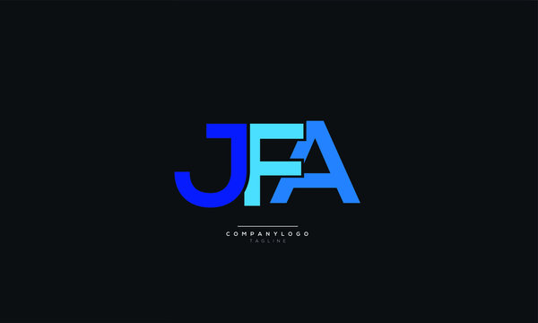 JFA Letter Logo Alphabet Design Icon Vector Symbol