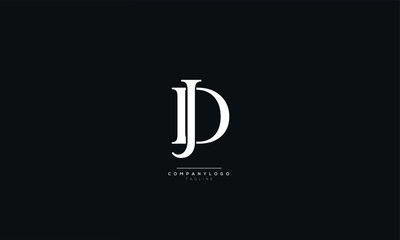 JD DJ J D Letter Logo Alphabet Design Icon Vector Symbol