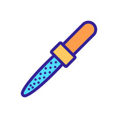 plastic double sided nail file icon vector. plastic double sided nail file sign. color symbol illustration