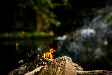 Fire pit in Travelling life