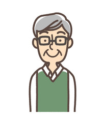 おじいさん1　直立