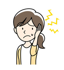 耳鳴り　頭痛など　女性