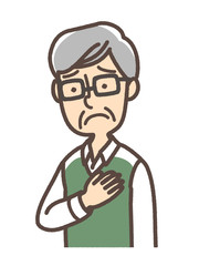 	心配な男性　中高年