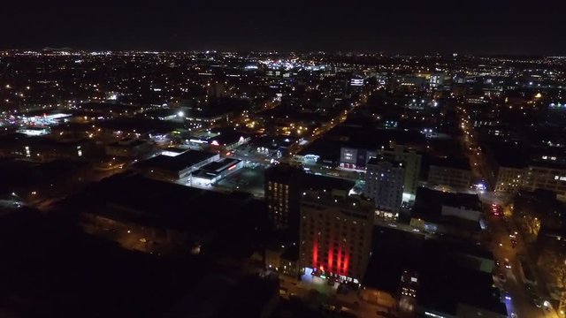 Drone Footage Brooklyn at Night New York City USA