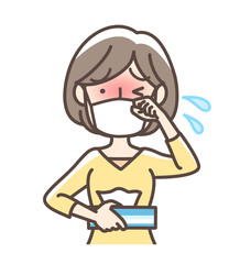 花粉症　風邪　アレルギーなど　熱あり　女性