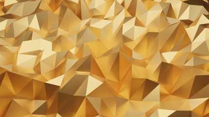 luxury modern design gold polygon background 3d rendering, 3d illustration