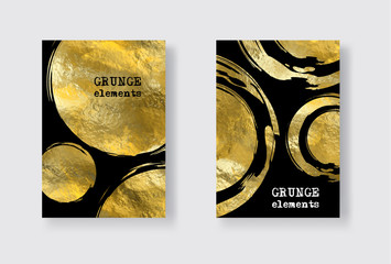 Vector Black and Gold Design Templates set