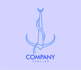 Naklejka premium vector illustration of an abstract background with anchor