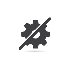 Vector Isolated No Gear or Settings Icon