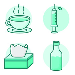 Injection Tissue For Treatment Medicine. Vector Icon Concept
