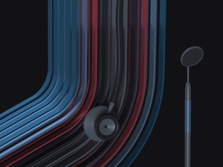 Bright stripes on a dark background. Medicine.