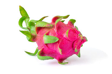 Dragon fruit, also called pitaya with isolated on a white background. Inclouding clipping path.