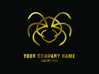 Abstract Logo Vector Gradient Spider
