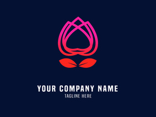 Abstract Logo Vector Gradient Flower
