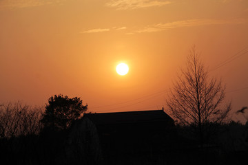 Sunset in the countryside