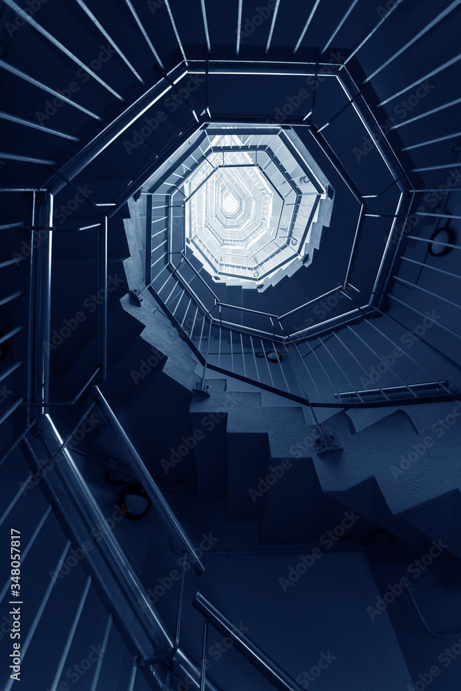 Poster Spiral staircase. Architecture abstract background pattern