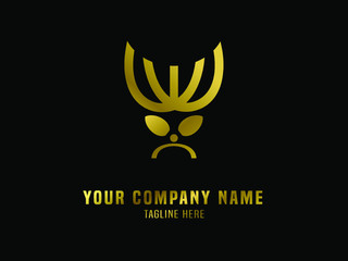 Abstract Logo Vector Gradient Crown
