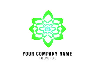 Abstract Logo Vector Gradient Flower