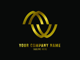 Abstract Logo Vector Gradient Gold