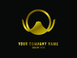 Abstract Logo Vector Gradient Gold