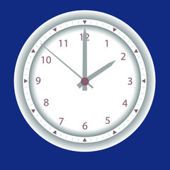 Wall clock. Clock icon in flat style. Business watch. Vector design element for your project. 