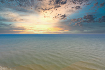 Aerial photo Atlantic Ocean with blue skies