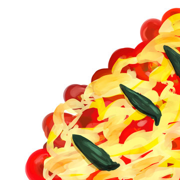 トマト　バジル　チーズ　イタリアンイメージ
