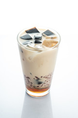 malaysian traditional food apam nasi on white plate and background