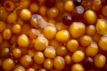 french dijon mustard beans macro background