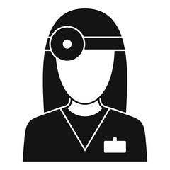 Eye examination doctor icon. Simple illustration of eye examination doctor vector icon for web design isolated on white background