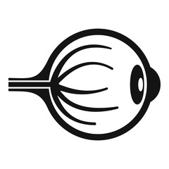Tired eyeball icon. Simple illustration of tired eyeball vector icon for web design isolated on white background