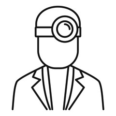 Ophthalmologist icon. Outline ophthalmologist vector icon for web design isolated on white background