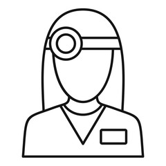 Eye examination doctor icon. Outline eye examination doctor vector icon for web design isolated on white background
