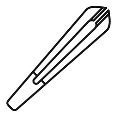 Eye lens forceps icon. Outline eye lens forceps vector icon for web design isolated on white background