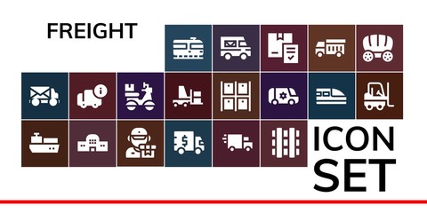 freight icon set